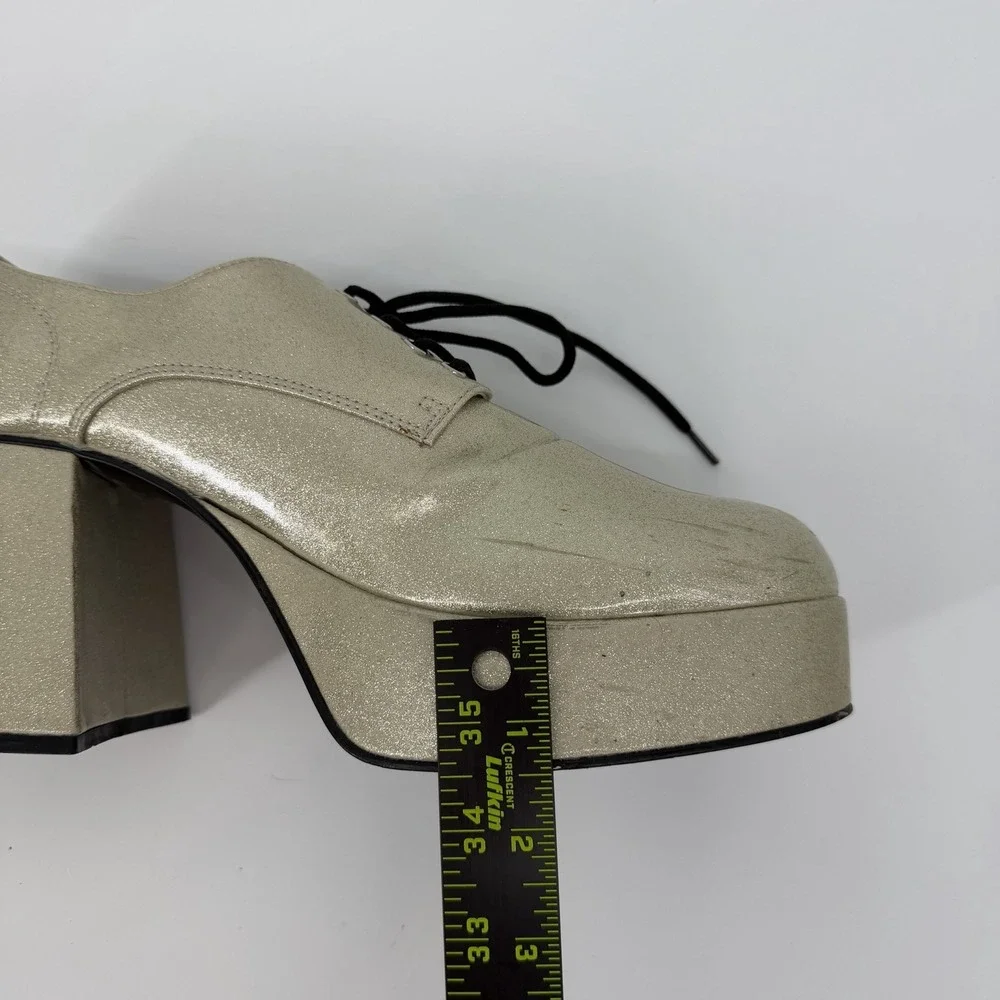 Funtasma Disco Pimp Gold Glitter Halloween Costume Platform Shoes Heels JAZZ-02G